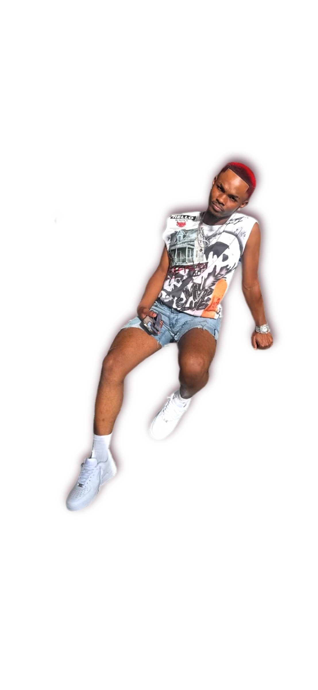 “MANEATER” SLEEVELESS SHIRT