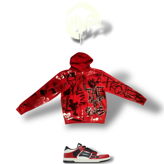"MEANIE" ZIP UP HOODIE
